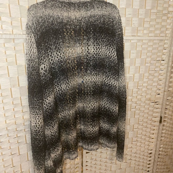 Black/Grey/White/Silver Knit Sweater by Relativity Size Large EUC - Picture 2 of 6